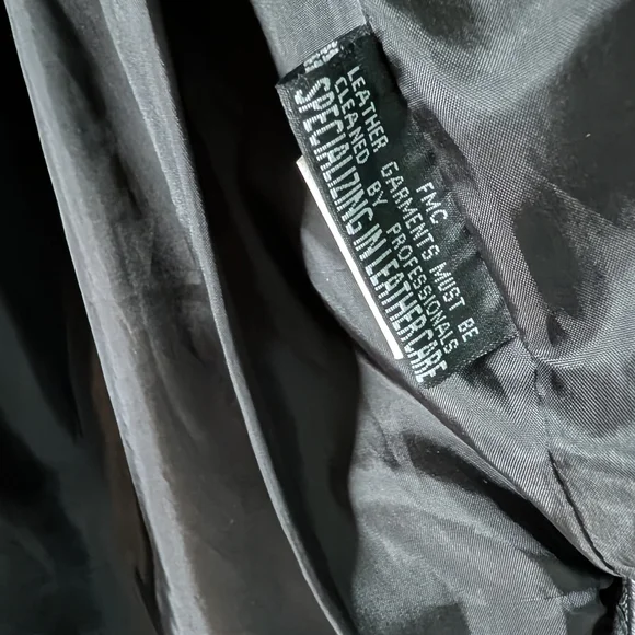 FMC Leather Jacket Motorcycle Men Size XL Black Zip Up - Picture 6 of 7